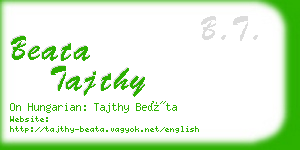 beata tajthy business card